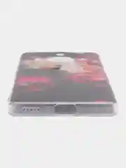 Кораллово-розовый силиконовый чехол на Honor X9B / Хонор X9B прозрачный, с рисунком, защита камеры