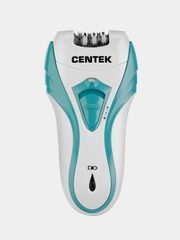 Эпилятор Centek CT-2191, сине-белый, 10 Вт, 2 насадки, 2 скорости, до 30 мин, LED