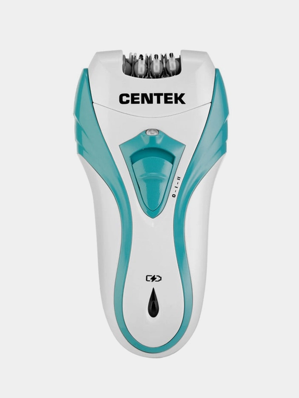 Эпилятор Centek CT-2191, сине-белый, 10 Вт, 2 насадки, 2 скорости, до 30 мин, LED