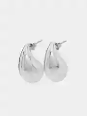 Серебряный серьги капля, массивные серьги, женские серьги, трендовые , объемные серьги, мятый металл