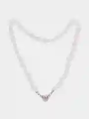 Серебряный колье из жемчуга, чекер, жемчужное колье, бусы, ожерелье из жемчуга,чёкер