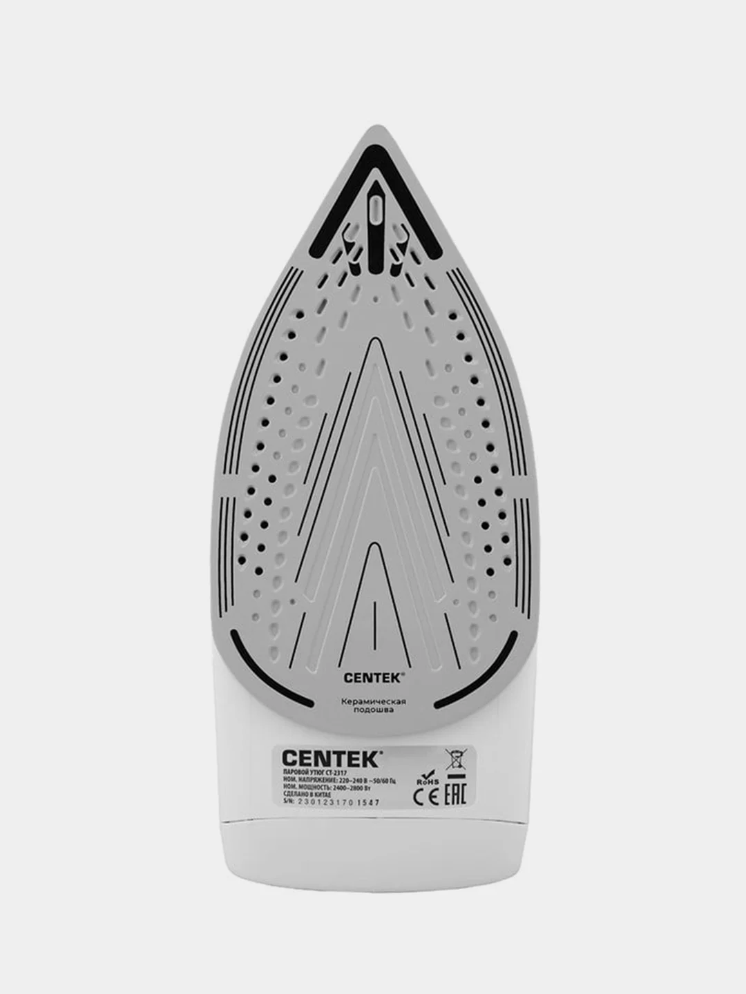 Утюг Centek CT-2317, 2800Вт, автоотключение, 2м, 350мл, 50гр/мин, капля-стоп