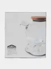 Чайник заварочный Unifico стеклянный с бамбуковой крышкой и стеклянной подставкой 900 мл