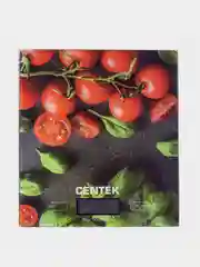 Весы кухонные Centek CT-2462, электронные, стеклянные, LCD, до 5 кг, шаг 1 г