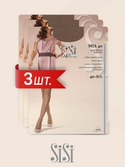 Колготки женские SiSi MIA 40 den классические, набор 3 пары