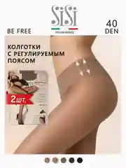 Колготки женские SiSi BE FREE 40 den Vita Bassa на бедрах, комплект 2 пары