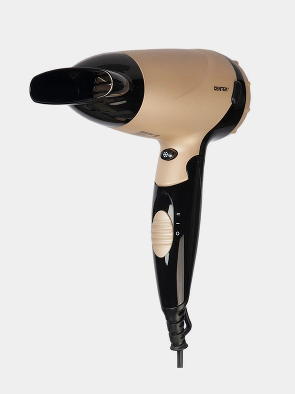 Фен Centek CT-2209 BLG, со складной ручкой, 1600 Вт