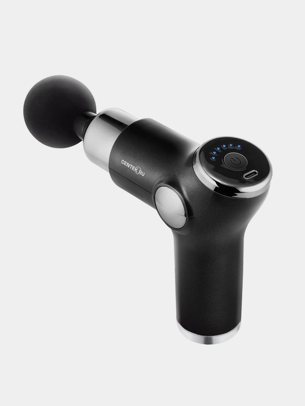 Массажер перкуссионный Centek CT-2601, электронный, 4 насадки, 6 режимов, 30 Вт