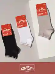 Разноцветный носки мужские OMSA ACTIVE 105 короткие летние из хлопка набор 10 пар