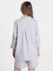 Серый меланж рубашка с шортами