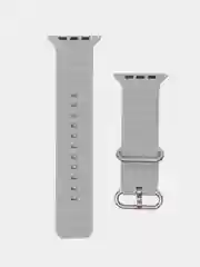 Серебряный ремешок силиконовый для смарт-часов Apple Watch X8 Ultra, X8 Pro, Dt No 1, 42-44-45-49мм