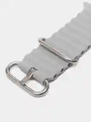 Серебряный ремешок силиконовый для смарт-часов Apple Watch X8 Ultra, X8 Pro, Dt No 1, 42-44-45-49мм