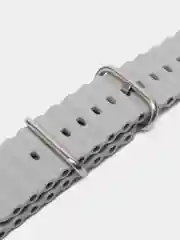 Серебряный ремешок силиконовый для смарт-часов Apple Watch X8 Ultra, X8 Pro, Dt No 1, 42-44-45-49мм