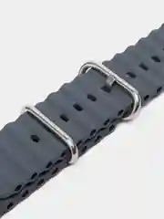 Угольный ремешок силиконовый для смарт-часов Apple Watch X8 Ultra, X8 Pro, Dt No 1, 42-44-45-49мм