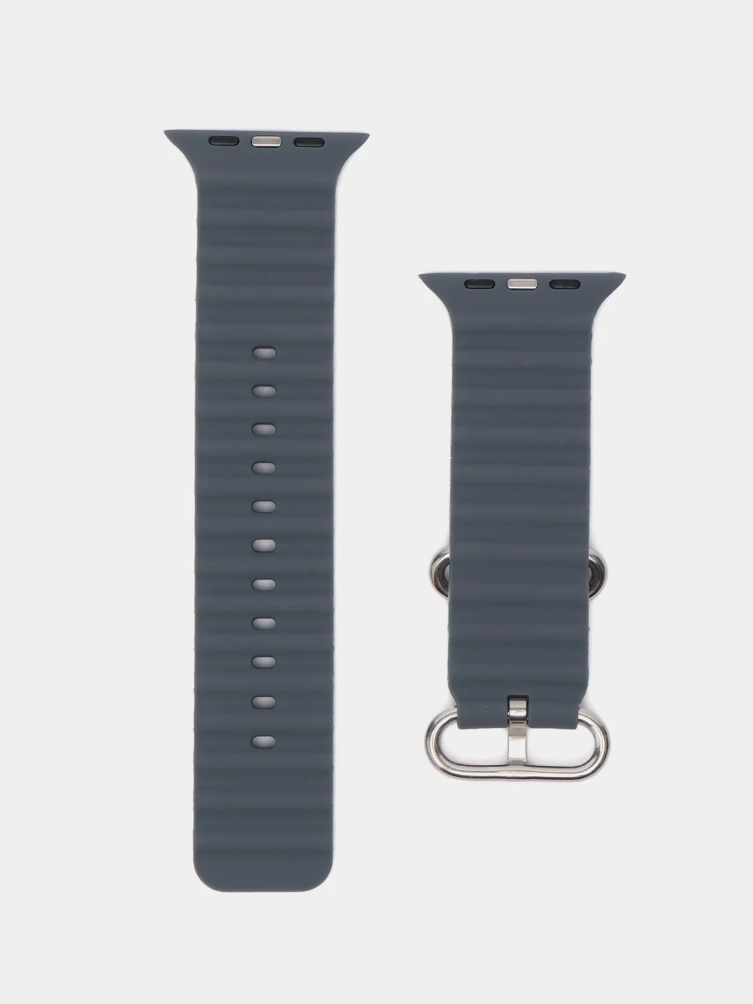 Угольный ремешок силиконовый для смарт-часов Apple Watch X8 Ultra, X8 Pro, Dt No 1, 42-44-45-49мм