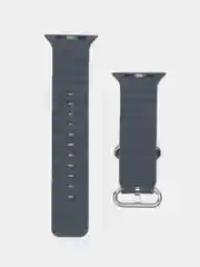 Угольный ремешок силиконовый для смарт-часов Apple Watch X8 Ultra, X8 Pro, Dt No 1, 42-44-45-49мм
