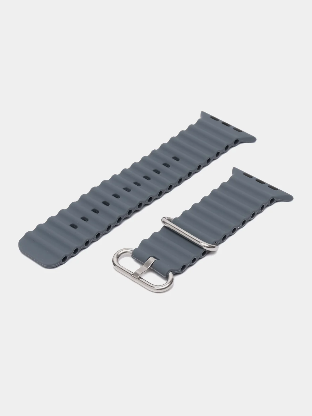Угольный ремешок силиконовый для смарт-часов Apple Watch X8 Ultra, X8 Pro, Dt No 1, 42-44-45-49мм