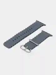 Угольный ремешок силиконовый для смарт-часов Apple Watch X8 Ultra, X8 Pro, Dt No 1, 42-44-45-49мм
