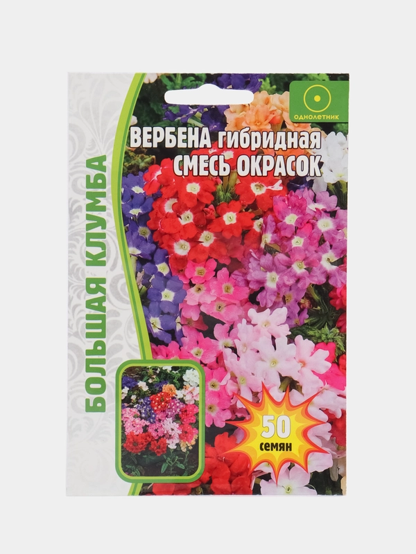 Вербена гибридная Смесь Окрасок (семена,цветы)