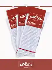 Разноцветный носки мужские OMSA ACTIVE 115 высокие в рубчик набор 3 пары