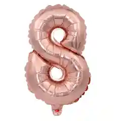 Розовый воздушный шар цифра 1,2,3.4.5,6,7,8,9,0