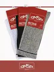 Носки мужские OMSA ACTIVE 115 высокие в рубчик набор 3 пары