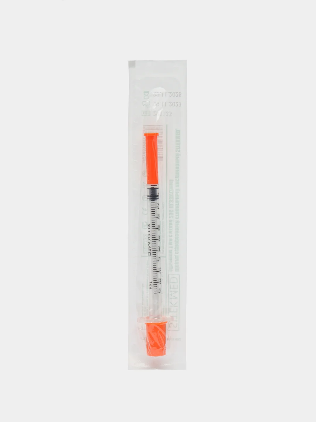 Шприц инсулиновый 1мл U-100 с интегрированной иглой 0,33Х12, 100 шт