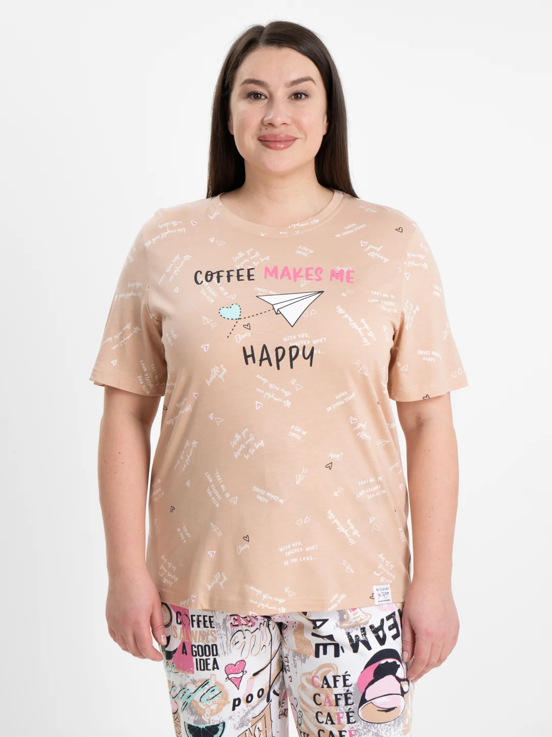 Футболка и брюки, комплект женский Clever Wear, пижама