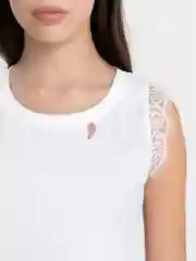 Белый майка женская, базовая, лапша