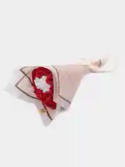 Алый букет роз из атласной ленты
