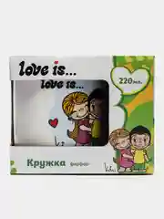 Кружка в подарочной упаковке "Love is...", 220 мл, фарфор