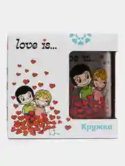 Кружка Love is..., День Святого Валентина, в подарочной упаковке, 320 мл, стекло