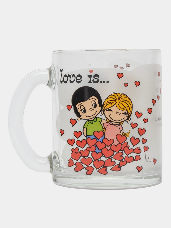 Кружка Love is..., День Святого Валентина, в подарочной упаковке, 320 мл, стекло