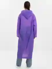 Фиолетовый дождевик с капюшоном, многоразовый UNISEX цвет белый,черный