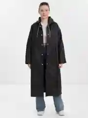 Дождевик с капюшоном, многоразовый UNISEX цвет белый,черный