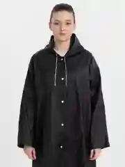 Фиолетовый дождевик с капюшоном, многоразовый UNISEX цвет белый,черный