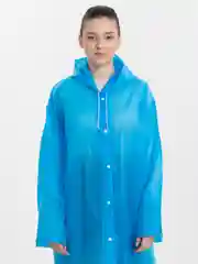 Синий дождевик с капюшоном, многоразовый UNISEX цвет белый,черный