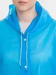 Синий дождевик с капюшоном, многоразовый UNISEX цвет белый,черный
