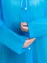 Синий дождевик с капюшоном, многоразовый UNISEX цвет белый,черный