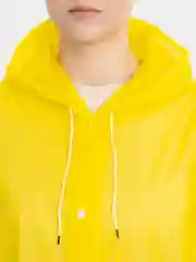 Желтый дождевик с капюшоном, многоразовый UNISEX цвет белый,черный