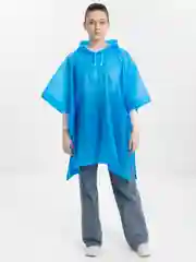 Розовый дождевик-пончо