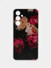 Кораллово-розовый силиконовый чехол на Samsung Galaxy A54 5G / Самсунг A54 прозрачный, с рисунком