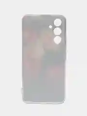 Кораллово-розовый силиконовый чехол на Samsung Galaxy A54 5G / Самсунг A54 прозрачный, с рисунком