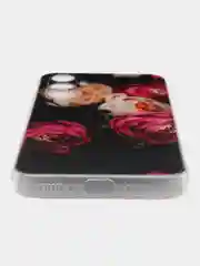 Кораллово-розовый силиконовый чехол на Samsung Galaxy A54 5G / Самсунг A54 прозрачный, с рисунком