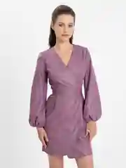 Сиреневый платье вечернее, с блестками, люрекс