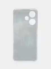 Светло-оранжевый силиконовый чехол на Infinix Hot 30i / Инфиникс Хот 30i прозрачный, с рисунком