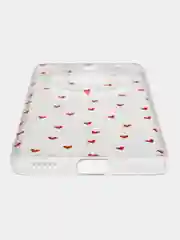Кораллово-розовый силиконовый чехол на Honor X9B / Хонор X9B прозрачный, с рисунком, защита камеры