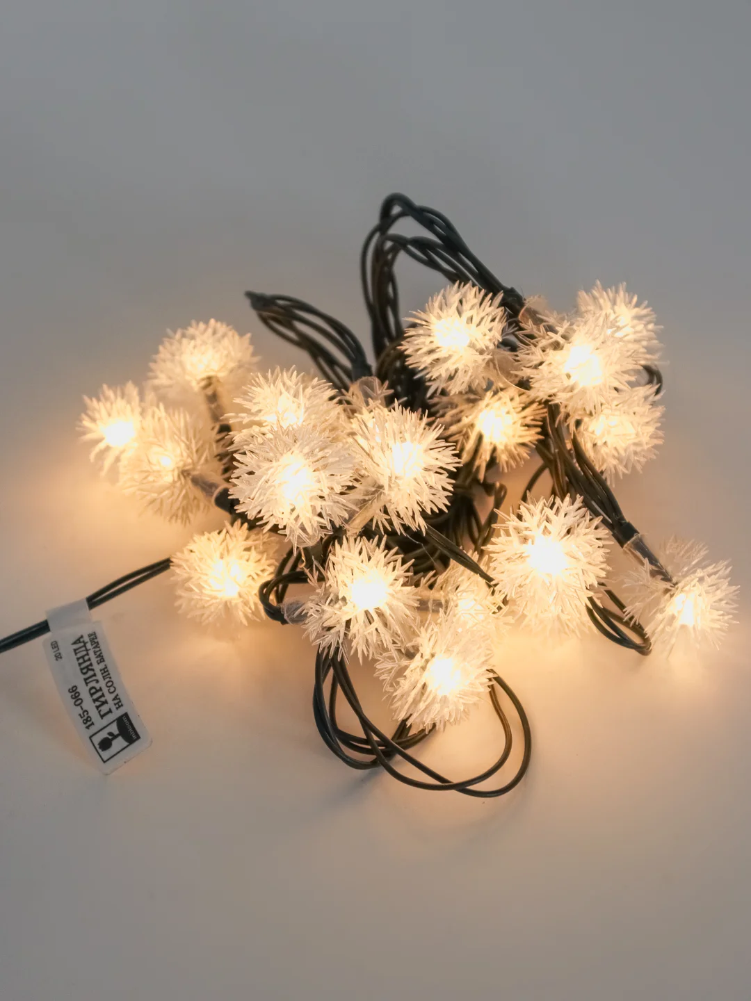 INBLOOM Гирлянда на солн. батарее, 20 LED, 5м, 2 реж, одуван, ПВХ зел, 2V60mA, 1.2V600mAh