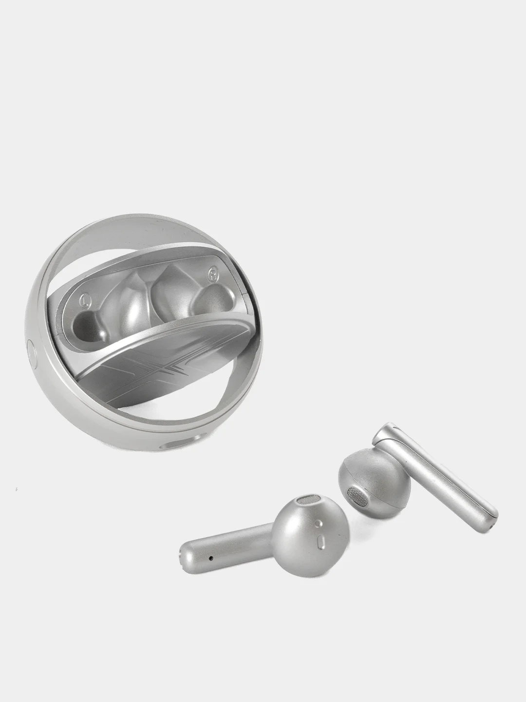 Серебряный наушники беспроводные с микрофоном SP31