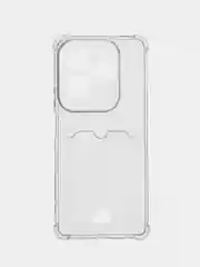 Прозрачный чехол для Infinix HOT 40/HOT 40 PRO/SPARK 20 PRO, с карманом для карт, прозрачный